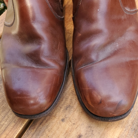 Wright Boots. 11 E. GPWC. Vintage Ankle Zipper Round Toe Boot. Brown Leather. main image 7
